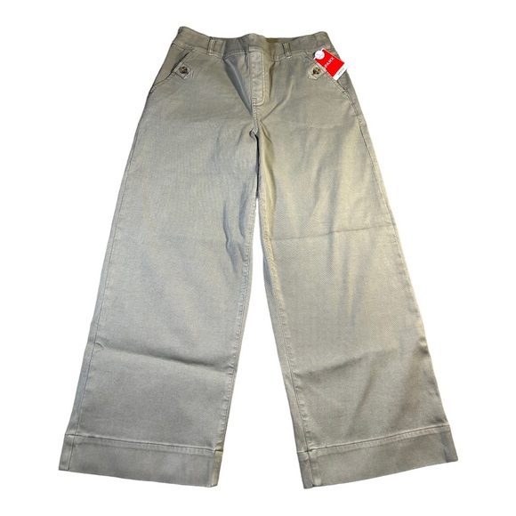 Spanx Stretch Twill Cropped Wide Leg Pant Petite in Olive green (A1) - Picture 5 of 16